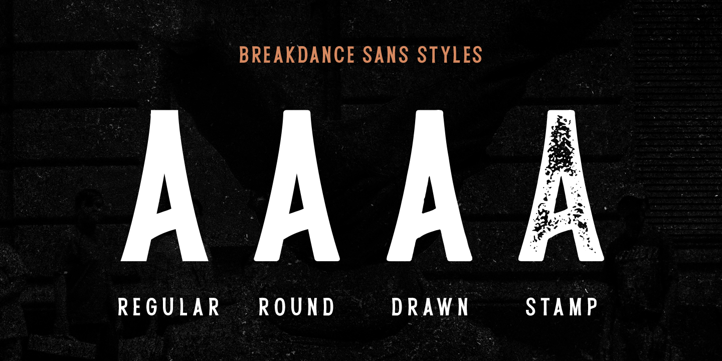 Przykład czcionki Breakdance Reborn Serif Stamp Oblique